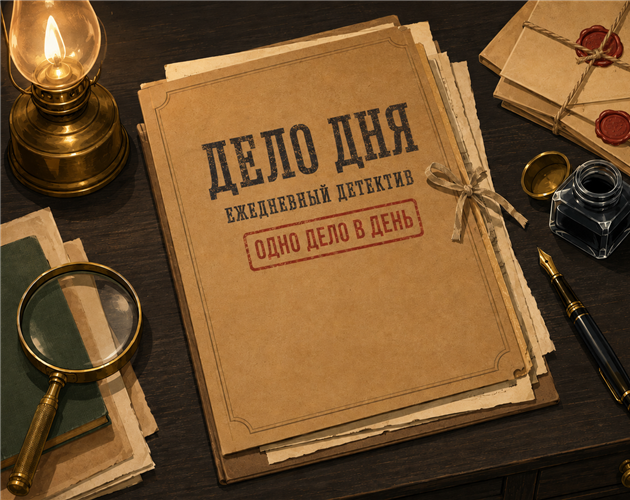 Папка детективного дела, лупа и лампа